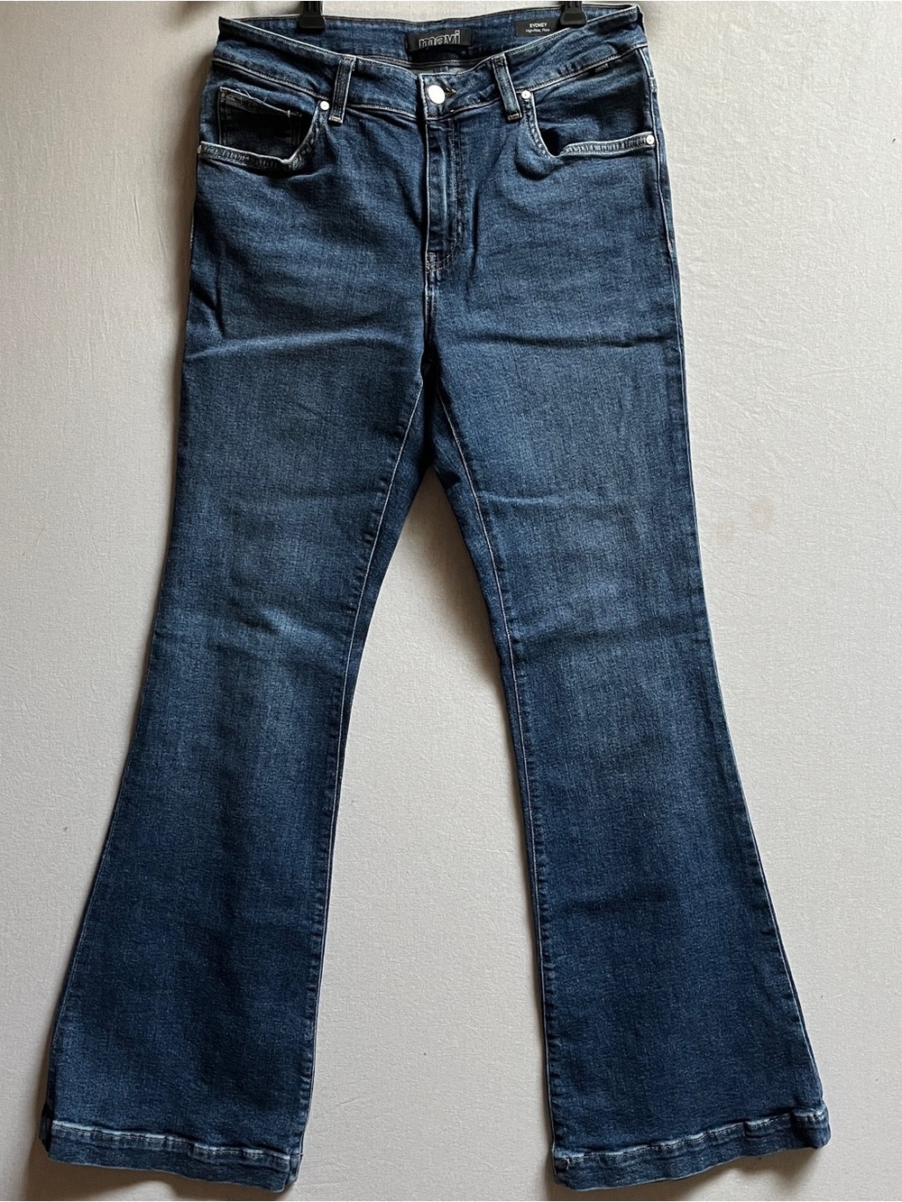 Mavi Sydney High Rise Flare Jeans Deep Blue Wash Size 30